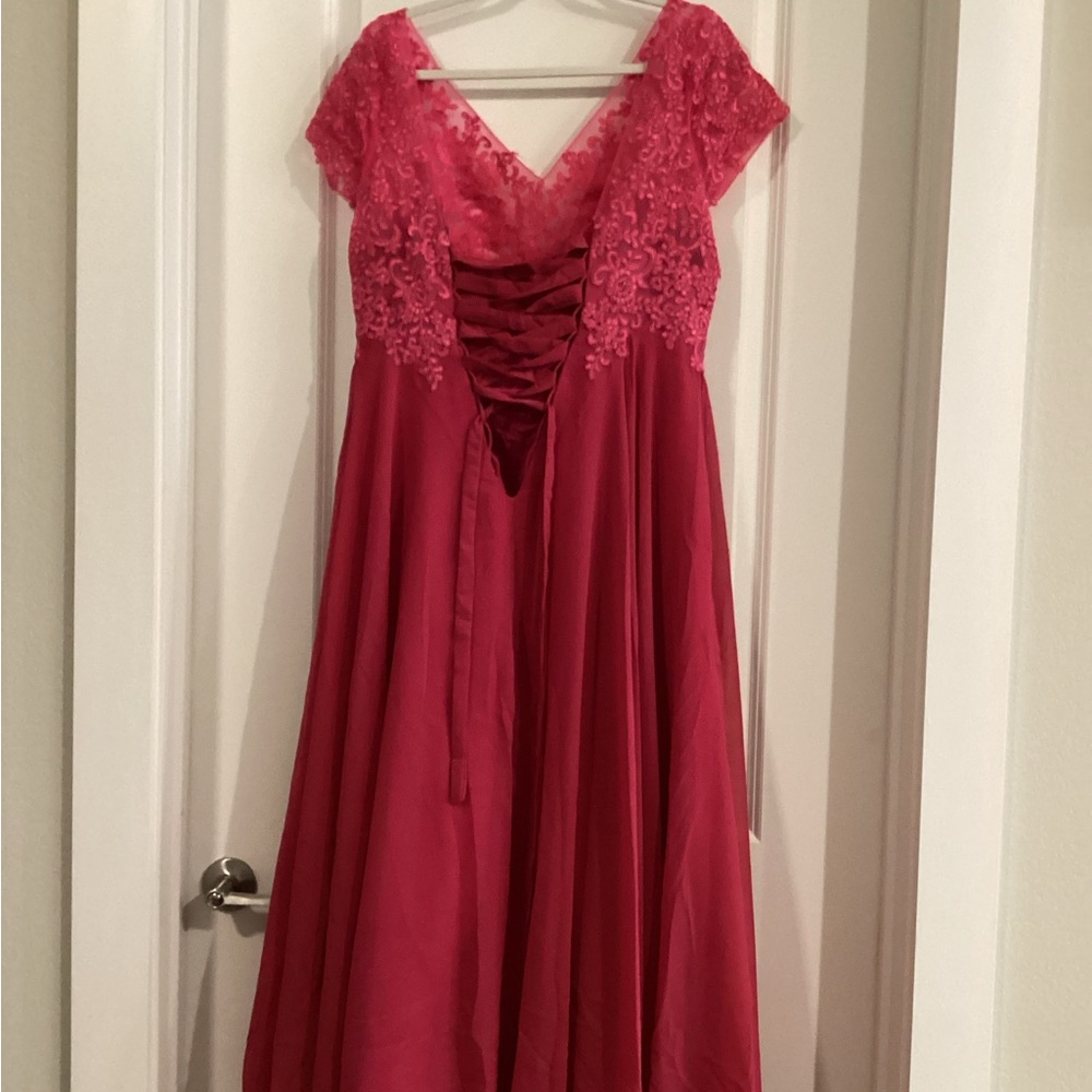 Elegant Hot Pink Evening Dress